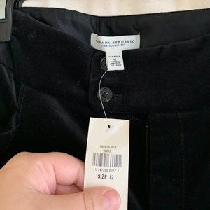 NWT Banana Republic Black Velvet Pants